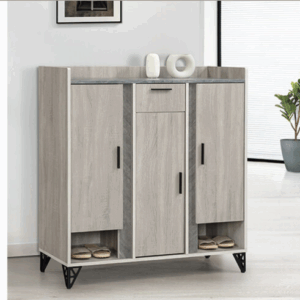 F311-1 赫洛斯淺灰橡4尺鞋櫃 ⊙8片活動隔板