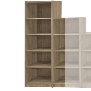 F257-16 灰橡色5格開放書櫃
