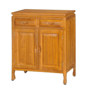 F282-7 C9桃花全實木二門二抽收納櫃