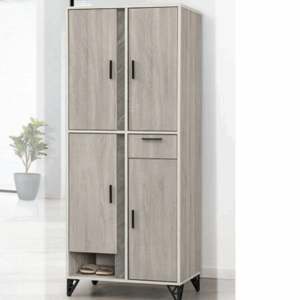 F311-2 赫洛斯淺灰橡2.5*6尺鞋櫃 ⊙8片活動隔板