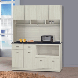 F301-7 雪松5尺拉盤收納櫃 全組/上+下/12MM白岩板