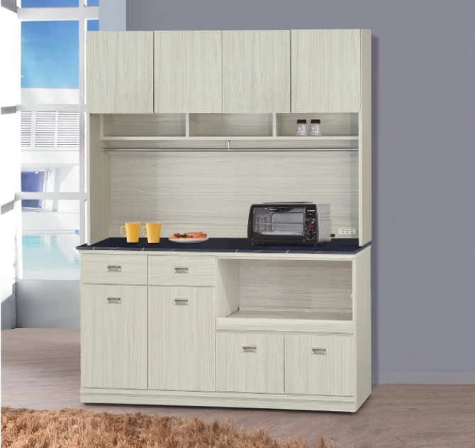 F301-7 雪松5尺拉盤收納櫃 全組/上+下/12MM白岩板