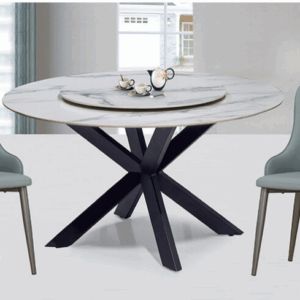 F336-1 卡拉白圓餐桌 含岩板