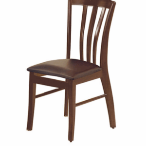 F340-17 淺胡桃色餐椅 皮墊