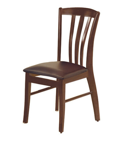 F340-17 淺胡桃色餐椅 皮墊