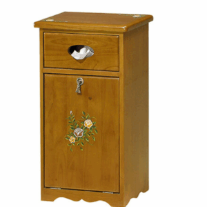 F326-3 彩繪垃圾桶 茶色