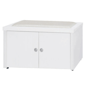 F511-11 白色皮墊2.7尺坐鞋櫃