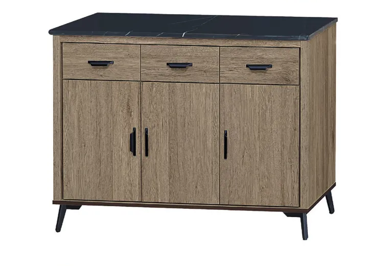 F309-5 B631灰橡4尺收納櫃 12MM白岩板