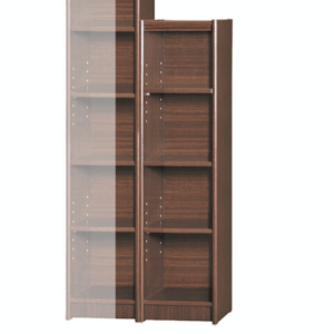 F256-18 胡桃色4格開放書櫃