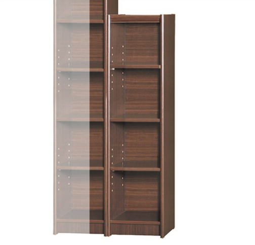 F256-18 胡桃色4格開放書櫃