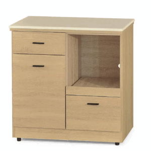 F297-10 北原2.7尺拉盤收納櫃 下座 12MM白岩板