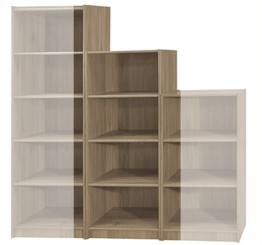 F257-20 灰橡色4格開放書櫃