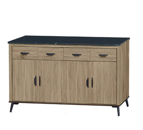 F309-7 B632灰橡5尺收納櫃 12MM白岩板