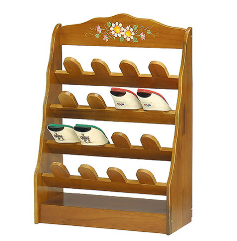 F323-4 四層鞋插 茶色