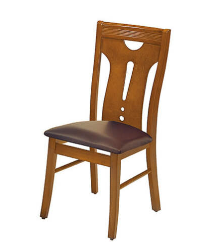 F340-9 柚木色餐椅 皮墊
