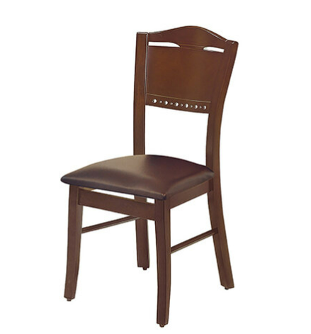 F340-16 新法式淺胡桃色餐椅 皮墊