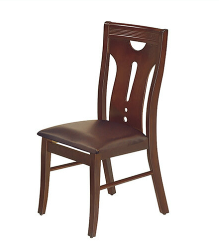 F340-19 淺胡桃色餐椅 皮面