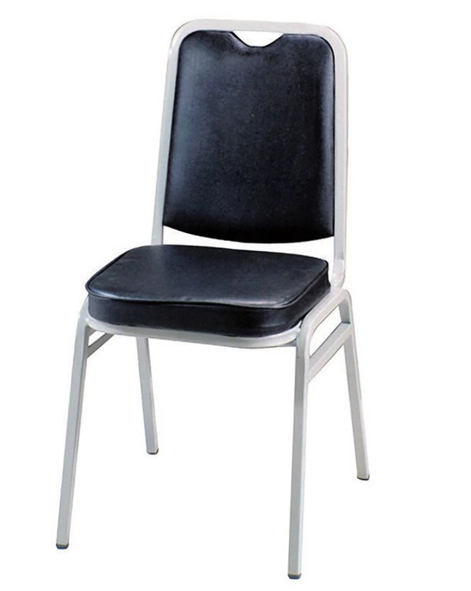 F350-2 猛仕椅-烤銀 黑色