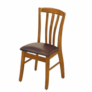 F340-7 柚木色餐椅 皮墊