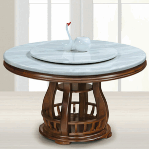 F335-2 雲彩玉圓餐桌 含石面