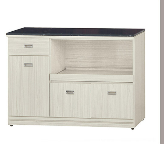 F301-13 雪松4尺拉盤收納櫃 下座 12MM白岩板