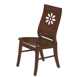 F340-13 太陽花胡桃色餐椅 板面