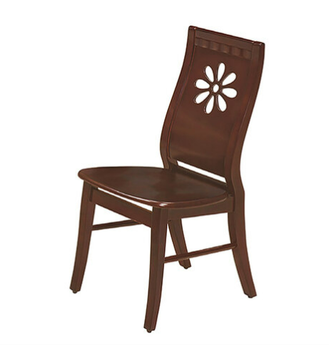 F340-13 太陽花胡桃色餐椅 板面
