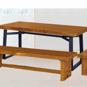 F331-6 自然風工業風餐桌4.3尺