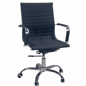 F353-3 8023#辦公椅 PU皮+電鍍腳