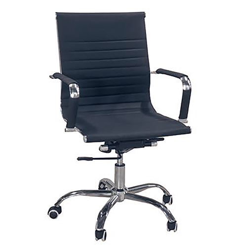 F353-3 8023#辦公椅 PU皮+電鍍腳