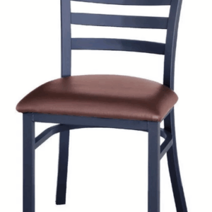 F349-5 小七#咖啡色餐椅 黑沙紋漆