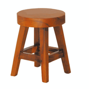 F323-9 柚木色厚板古椅