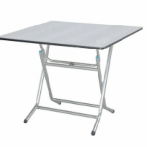 F342-12 大理石紋折合桌同色邊 電大腳 3*3尺