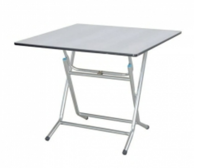 F342-12 大理石紋折合桌同色邊 電大腳 3*3尺