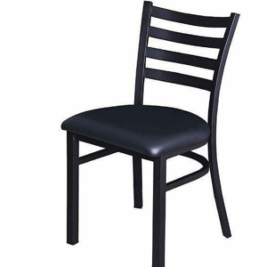 F349-6 小七#黑色餐椅 ＊黑沙紋漆