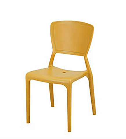 F348-6 米黃色牛頓椅