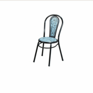 F350-10 孔雀椅 烤黑 可疊/孔雀花