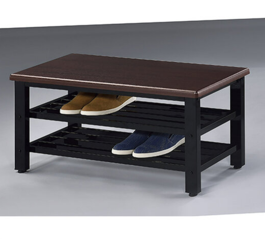 F322-11 胡桃色坐鞋架