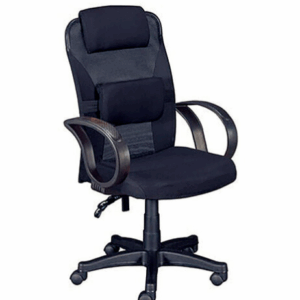 F361-2 中型辦公椅豪華型黑/灰網布 扶手功能底盤