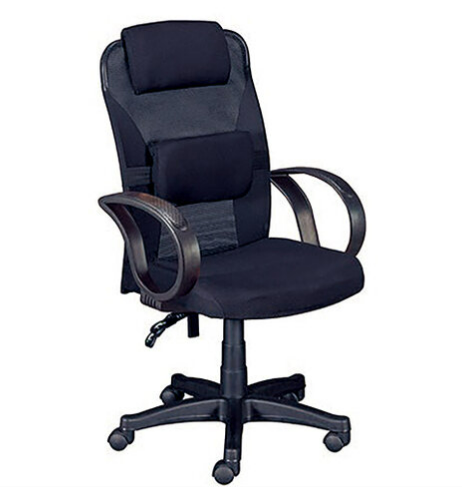 F361-2 中型辦公椅豪華型黑/灰網布 扶手功能底盤