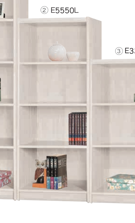 F524-2 白梧桐4格開放書櫃