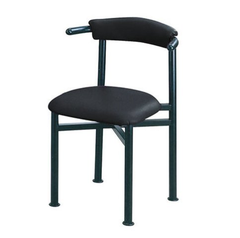 F349-10 貝勒椅 黑乳皮