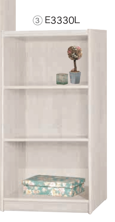 F524-3 白梧桐3格開放書櫃