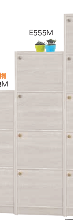 F525-3 白梧桐浮雕耐磨皮收納櫃 4門