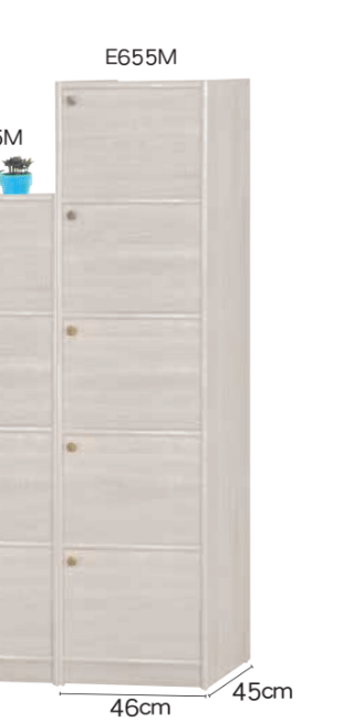 F525-4 白梧桐浮雕耐磨皮收納櫃 5門