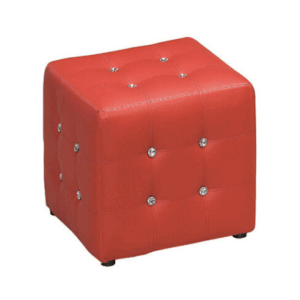 G556-1 凱麗水鑽方皮椅 紅