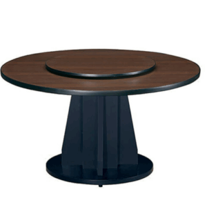 F345-12 新圓盤腳5尺圓桌 3尺轉盤鋁圈1尺桌面1.2寸塑膠邊、木心板製、富美家美耐板、 腳座:貼耐磨皮、鋁圈台灣製造、