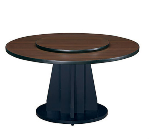 F345-12 新圓盤腳5尺圓桌 3尺轉盤鋁圈1尺桌面1.2寸塑膠邊、木心板製、富美家美耐板、 腳座:貼耐磨皮、鋁圈台灣製造、