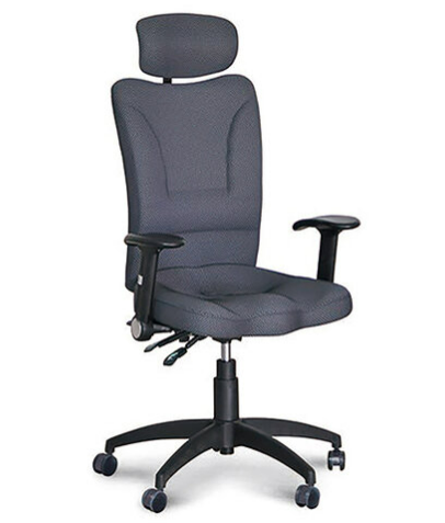 F356-9 大型彈簧氣壓辦公椅 升降扶手 顏色黑灰 可向後90度旋轉