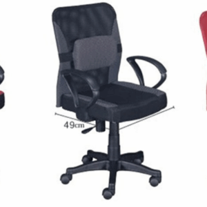 F361-6 彈簧氣壓辦公椅 黑灰色 N1厚墊⊙附腰枕、扶手